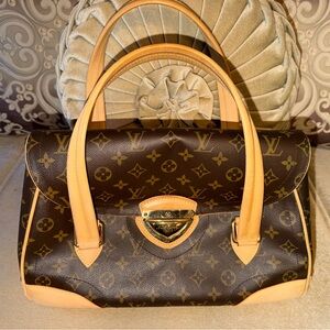 Louis Vuitton Brown and Tan Monogram Satchel